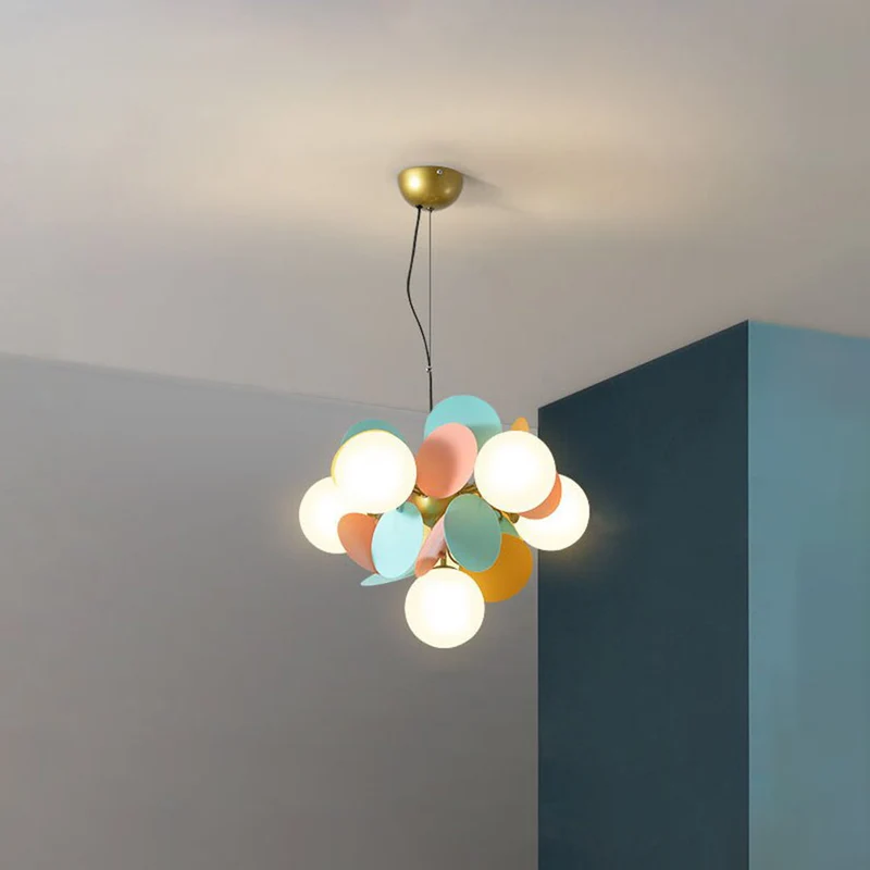 Glazen Kroonluchter met Acryl G9 LED Bloemtakken Dimbaar Drie Kleuren Woonkamer Eetkamer Plafondverlichting | Sansoti