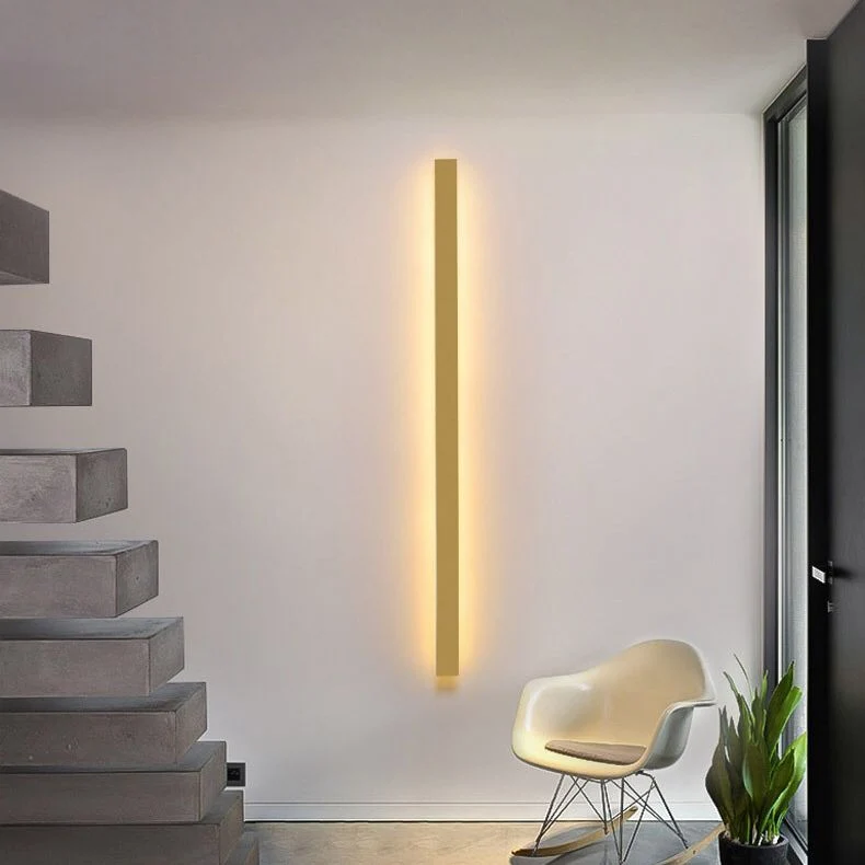 Minimalistische Wandlamp Metaal Acryl LED Slaapkamer Woonkamer 60-120cm Warm Koud Neutraal Wit Lineair Design | Sansoti