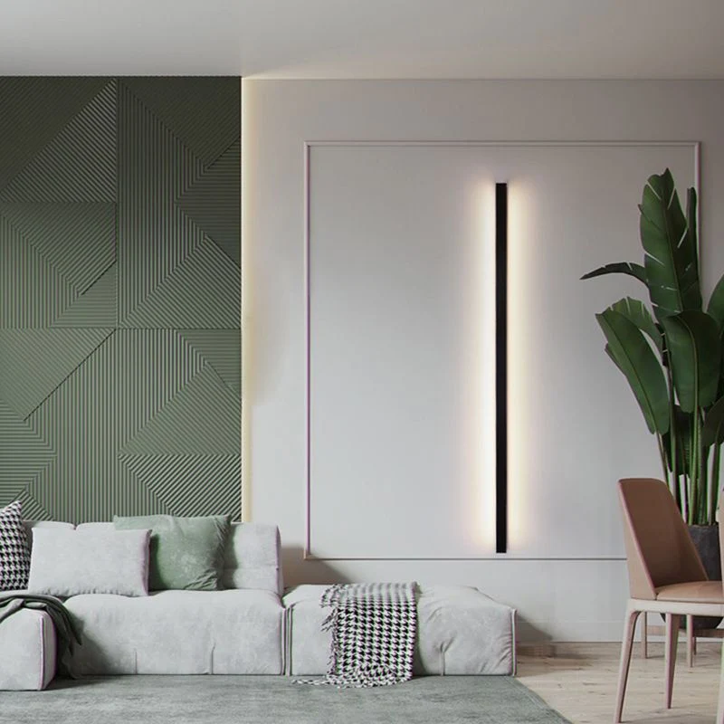 Minimalistische Wandlamp Metaal Acryl LED Slaapkamer Woonkamer 60-120cm Warm Koud Neutraal Wit Lineair Design | Sansoti