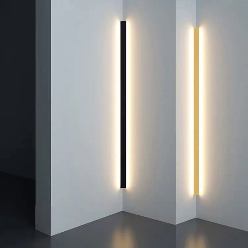 Minimalistische Wandlamp Metaal Acryl LED Slaapkamer Woonkamer 60-120cm Warm Koud Neutraal Wit Lineair Design | Sansoti