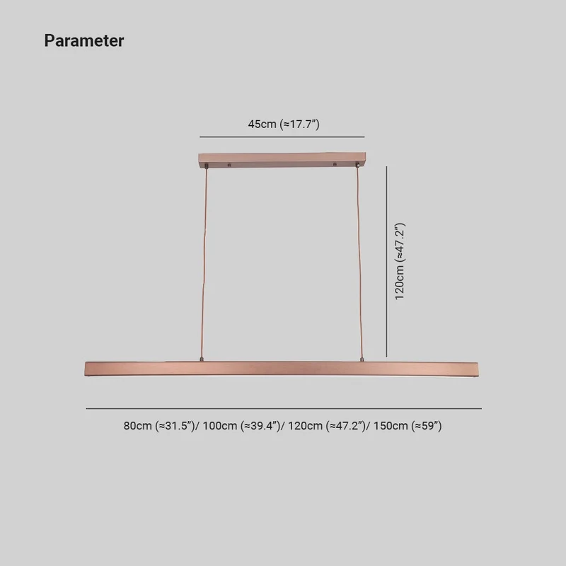 Hanglamp LED Lineair Metaal Zwart Bruin Dimbaar Modern Design Eettafel Keukeneiland Eethoek Verlichting | Sansoti