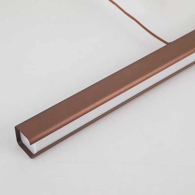 Hanglamp LED Lineair Metaal Zwart Bruin Dimbaar Modern Design Eettafel Keukeneiland Eethoek Verlichting | Sansoti