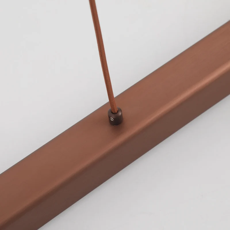Hanglamp LED Lineair Metaal Zwart Bruin Dimbaar Modern Design Eettafel Keukeneiland Eethoek Verlichting | Sansoti