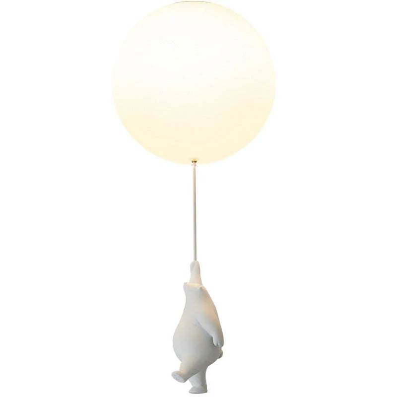 Speelse Berenballon LED Plafondlamp Wit Kinderkamer Babykamer Woonruimte Resina Acryl Creatieve Verlichting | Sansoti