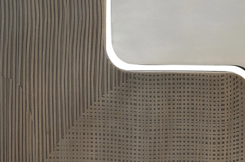 Casa Padrino Luxus Wanddekoration Silber 107,5 x 2,5 x H. 106,5 cm - Zweiteiliges Wandrelief Anchor aus Stahl mit geätztem Antik-Nickel und Silber Finish - Luxus Deko Accessoires