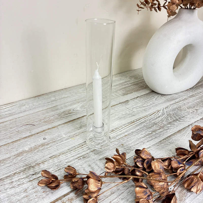 Glasvase Zylindervase Tischvase Klarglas Transparent Vase Gebraucht