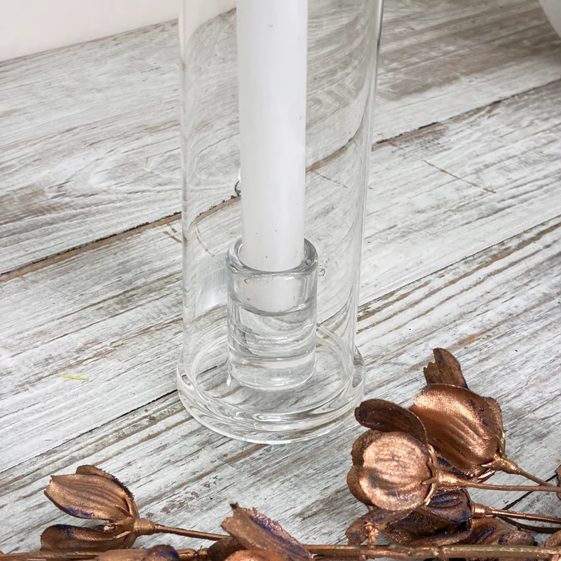 Glasvase Zylindervase Tischvase Klarglas Transparent Vase Gebraucht