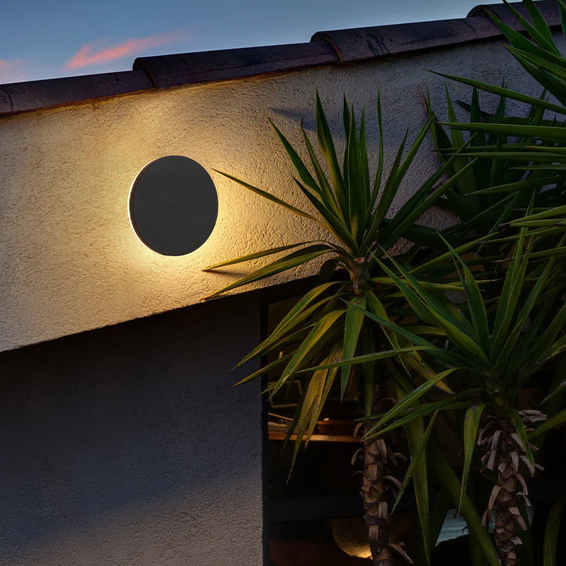 Minimalistische LED Buitenlamp Wandverlichting Metaal Rond Vierkant Waterdicht IP65 Tuinverlichting voor Gang Terras | Sansoti
