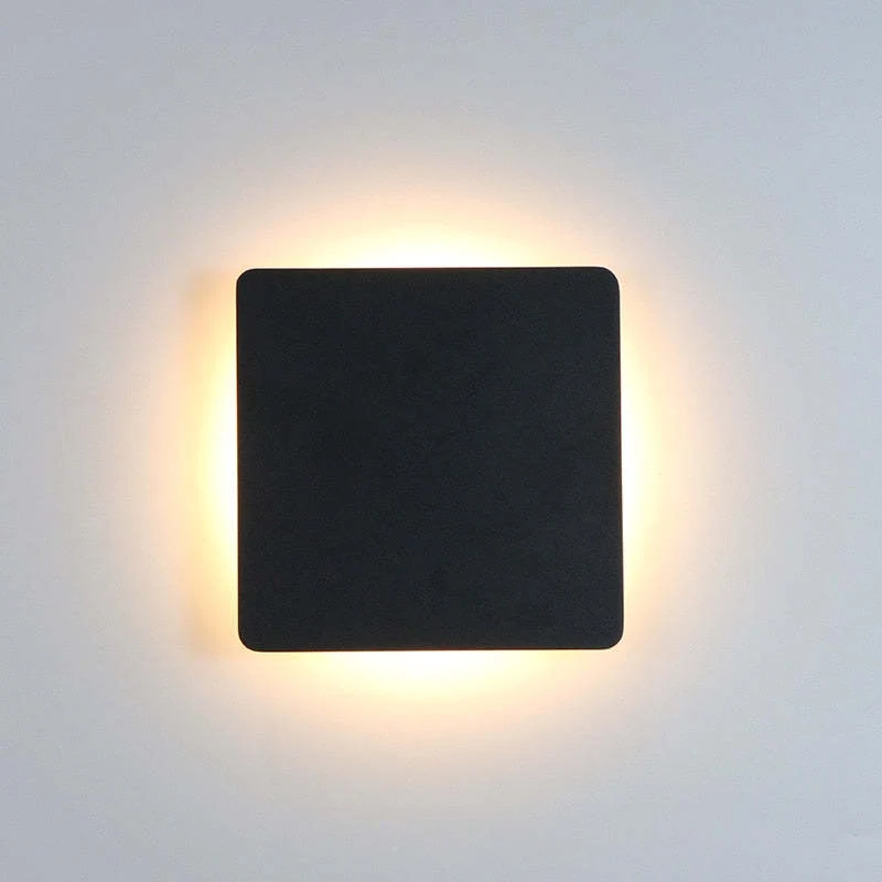 Minimalistische LED Buitenlamp Wandverlichting Metaal Rond Vierkant Waterdicht IP65 Tuinverlichting voor Gang Terras | Sansoti