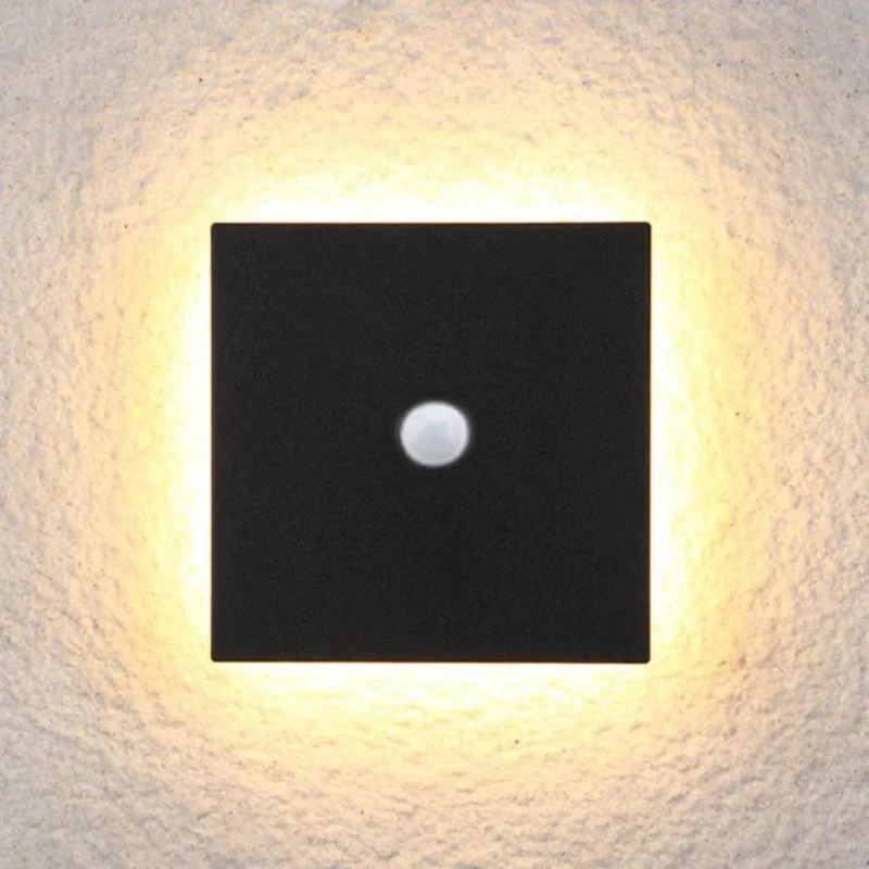 Minimalistische LED Buitenlamp Wandverlichting Metaal Rond Vierkant Waterdicht IP65 Tuinverlichting voor Gang Terras | Sansoti