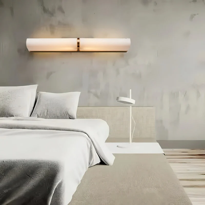 Moderne Wandlamp Glas Minimalistisch Design IJzeren Armatuur LED Verlichting Binnen Sfeervol Accent Woonkamer | Sansoti