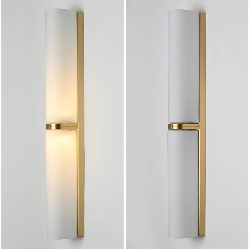 Moderne Wandlamp Glas Minimalistisch Design IJzeren Armatuur LED Verlichting Binnen Sfeervol Accent Woonkamer | Sansoti