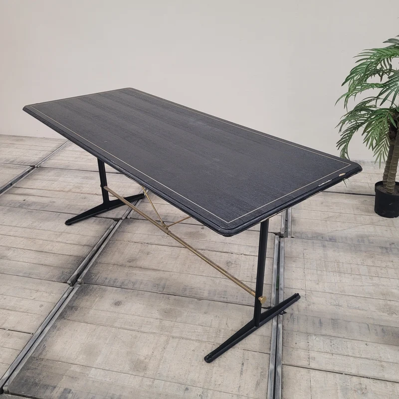 Design Esstisch Massivholz Eiche Schwarz Golden Gebraucht