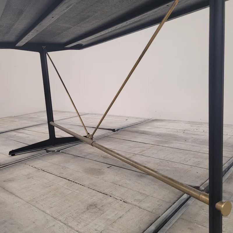 Design Esstisch Massivholz Eiche Schwarz Golden Gebraucht
