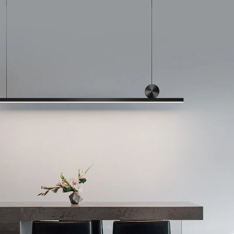 Asymmetrische Hanglamp Lineair Metaal 90-120cm Zwart Goud Dimbaar Woonkamer Slaapkamer Verlichtingsunit | Sansoti