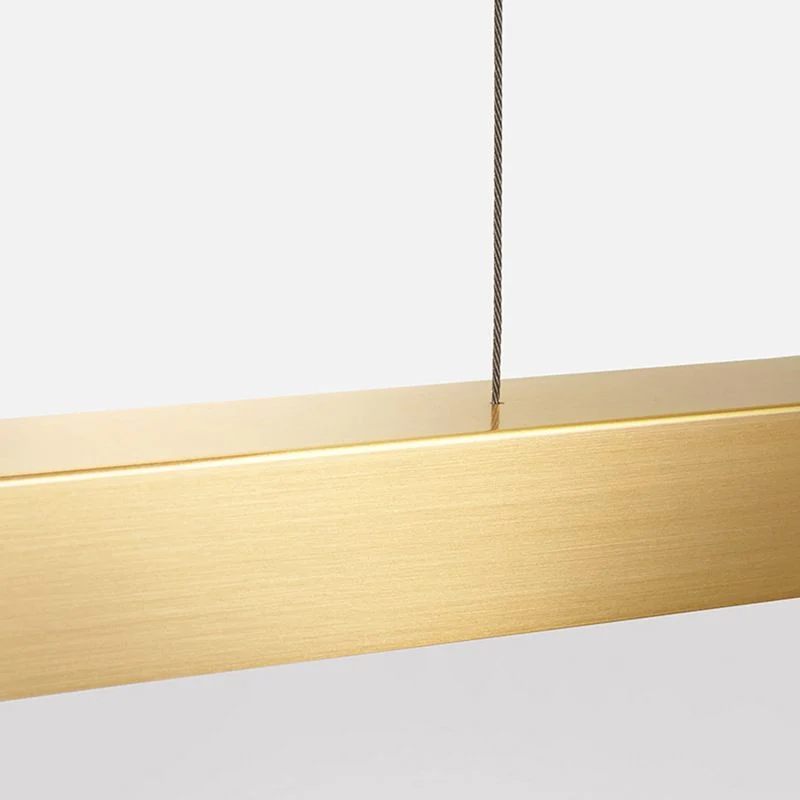 Asymmetrische Hanglamp Lineair Metaal 90-120cm Zwart Goud Dimbaar Woonkamer Slaapkamer Verlichtingsunit | Sansoti