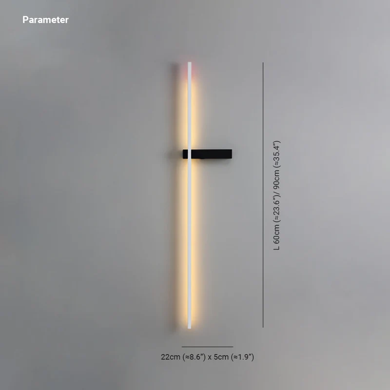 Lineaire Wandlamp Multicolor Minimalistisch Metaal Acryl LED 60/90cm Eetkamer Woonkamer Studeerkamer | Sansoti