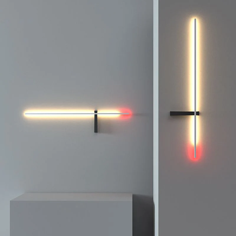 Lineaire Wandlamp Multicolor Minimalistisch Metaal Acryl LED 60/90cm Eetkamer Woonkamer Studeerkamer | Sansoti