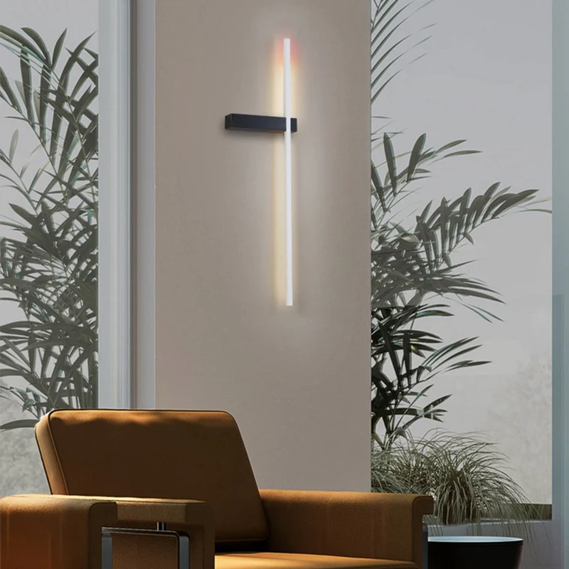 Lineaire Wandlamp Multicolor Minimalistisch Metaal Acryl LED 60/90cm Eetkamer Woonkamer Studeerkamer | Sansoti