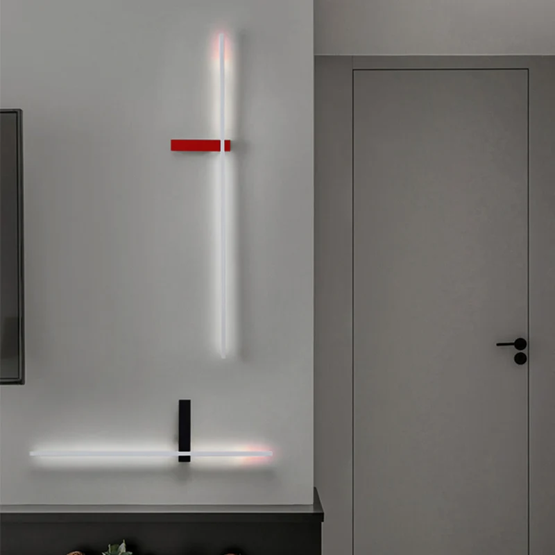 Lineaire Wandlamp Multicolor Minimalistisch Metaal Acryl LED 60/90cm Eetkamer Woonkamer Studeerkamer | Sansoti