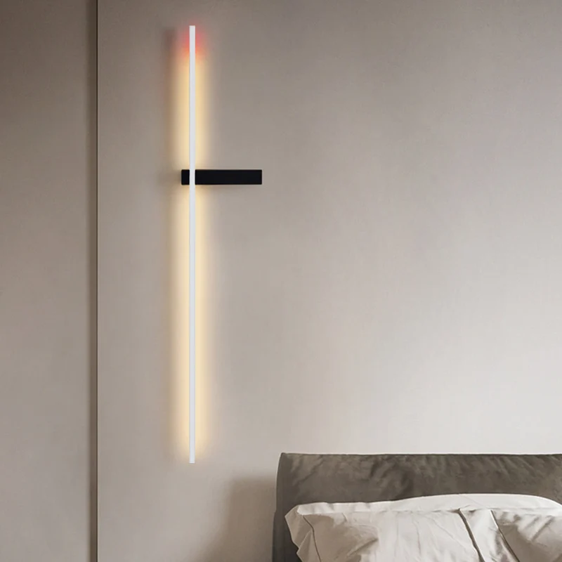 Lineaire Wandlamp Multicolor Minimalistisch Metaal Acryl LED 60/90cm Eetkamer Woonkamer Studeerkamer | Sansoti