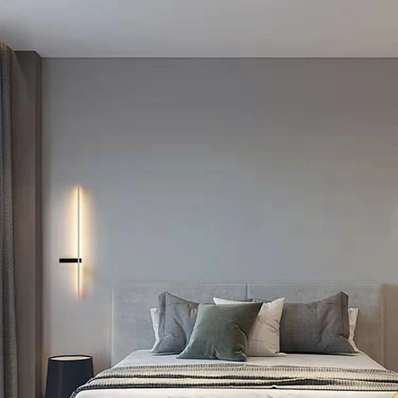 Lineaire Wandlamp Multicolor Minimalistisch Metaal Acryl LED 60/90cm Eetkamer Woonkamer Studeerkamer | Sansoti