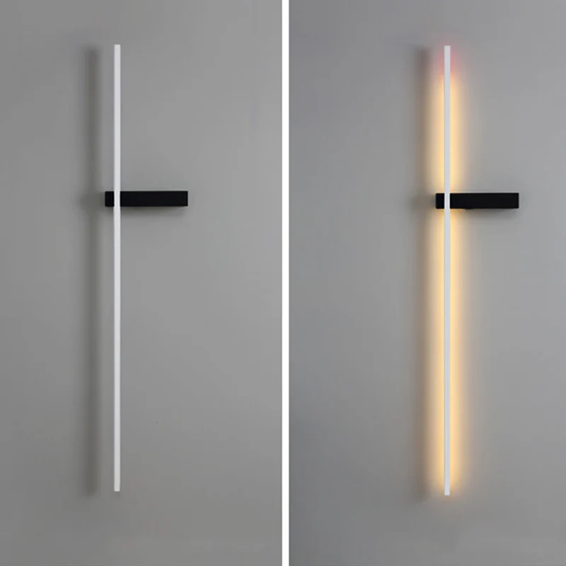 Lineaire Wandlamp Multicolor Minimalistisch Metaal Acryl LED 60/90cm Eetkamer Woonkamer Studeerkamer | Sansoti