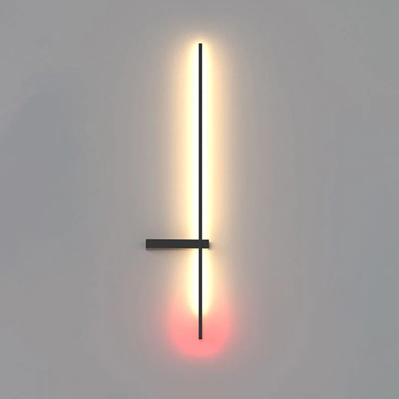 Lineaire Wandlamp Multicolor Minimalistisch Metaal Acryl LED 60/90cm Eetkamer Woonkamer Studeerkamer | Sansoti