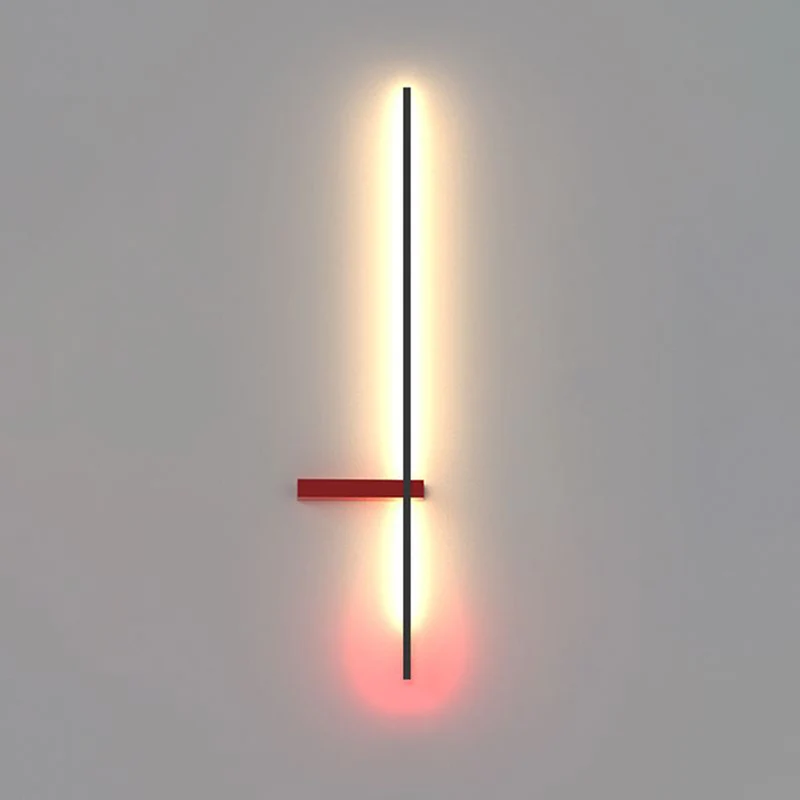 Lineaire Wandlamp Multicolor Minimalistisch Metaal Acryl LED 60/90cm Eetkamer Woonkamer Studeerkamer | Sansoti