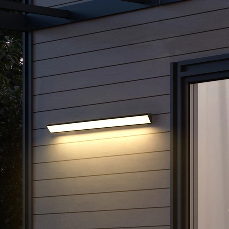 Wandlamp Buiten Modern Metaal Acryl Zwart Lineair LED 40-150cm Tuin Balkon Terras Gevel Buitenverlichting | Sansoti