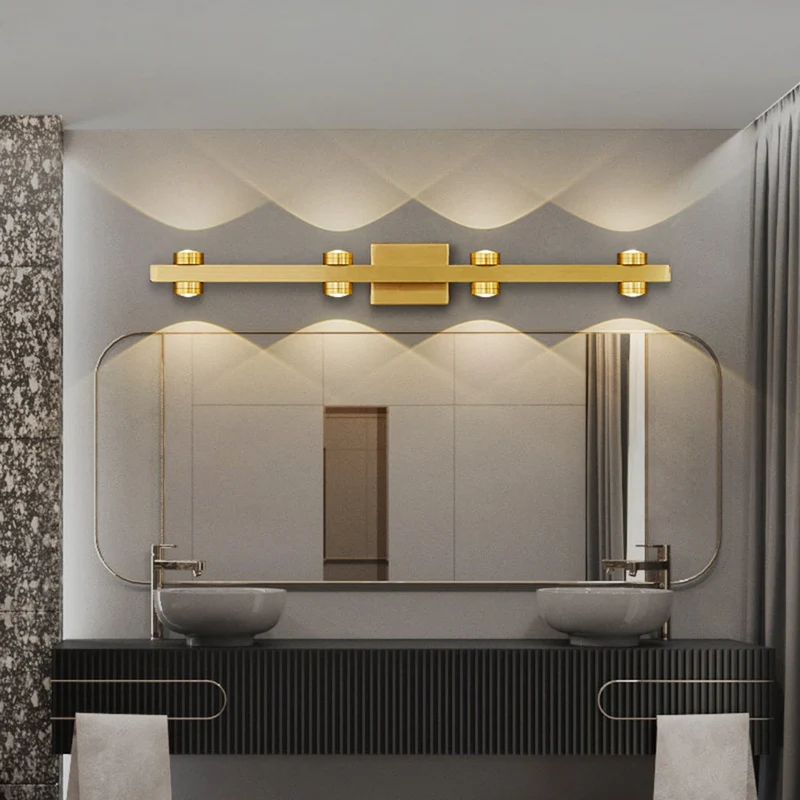Lineaire LED Wandlamp Metaal Warm Wit Licht Badkamer Slaapkamer Spiegel Modern Interieur Wandverlichting | Sansoti