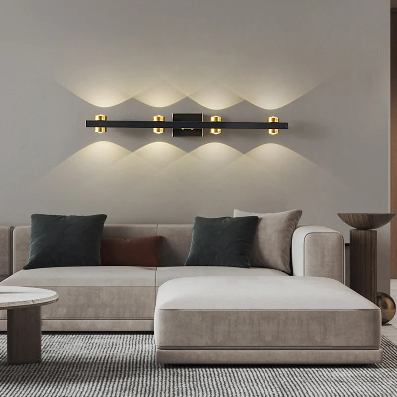 Lineaire LED Wandlamp Metaal Warm Wit Licht Badkamer Slaapkamer Spiegel Modern Interieur Wandverlichting | Sansoti