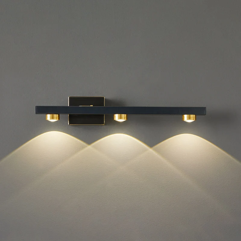 Lineaire LED Wandlamp Metaal Warm Wit Licht Badkamer Slaapkamer Spiegel Modern Interieur Wandverlichting | Sansoti