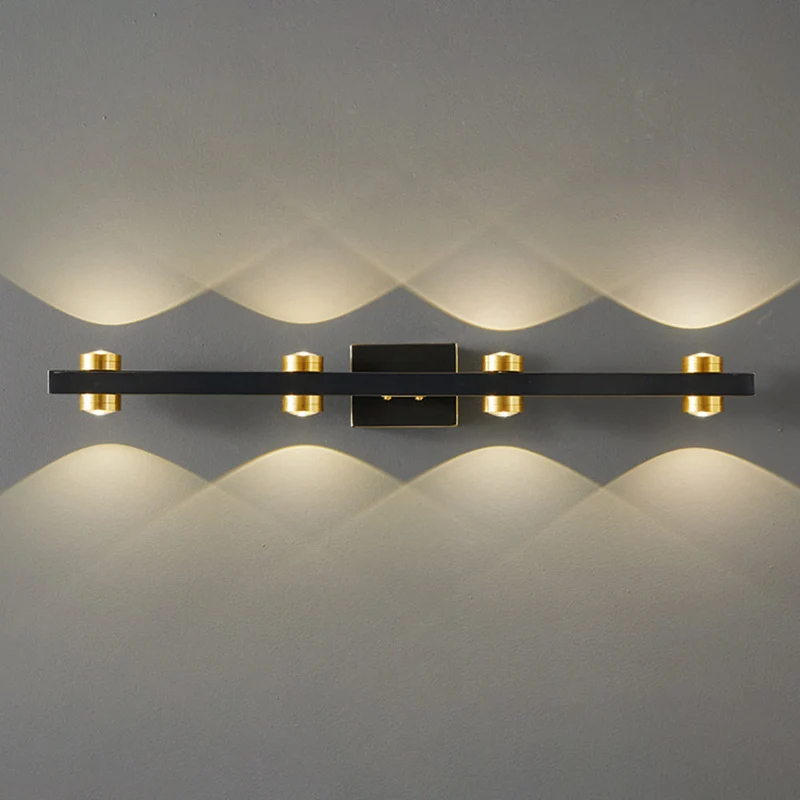 Lineaire LED Wandlamp Metaal Warm Wit Licht Badkamer Slaapkamer Spiegel Modern Interieur Wandverlichting | Sansoti