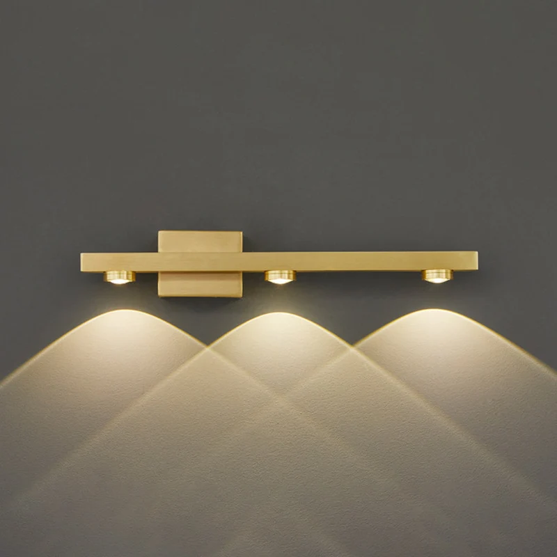 Lineaire LED Wandlamp Metaal Warm Wit Licht Badkamer Slaapkamer Spiegel Modern Interieur Wandverlichting | Sansoti