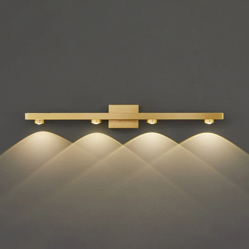 Lineaire LED Wandlamp Metaal Warm Wit Licht Badkamer Slaapkamer Spiegel Modern Interieur Wandverlichting | Sansoti