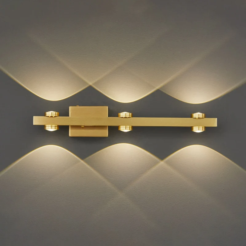 Lineaire LED Wandlamp Metaal Warm Wit Licht Badkamer Slaapkamer Spiegel Modern Interieur Wandverlichting | Sansoti