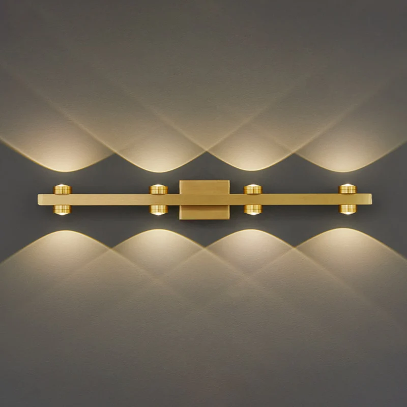 Lineaire LED Wandlamp Metaal Warm Wit Licht Badkamer Slaapkamer Spiegel Modern Interieur Wandverlichting | Sansoti