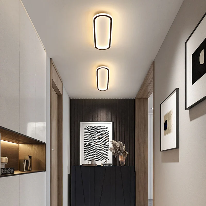 Rechthoekige LED Plafondlamp Inbouw 40-100cm Metaal Acryl Zwart Goud Roségoud Modern Design Hal Garderobe | Sansoti