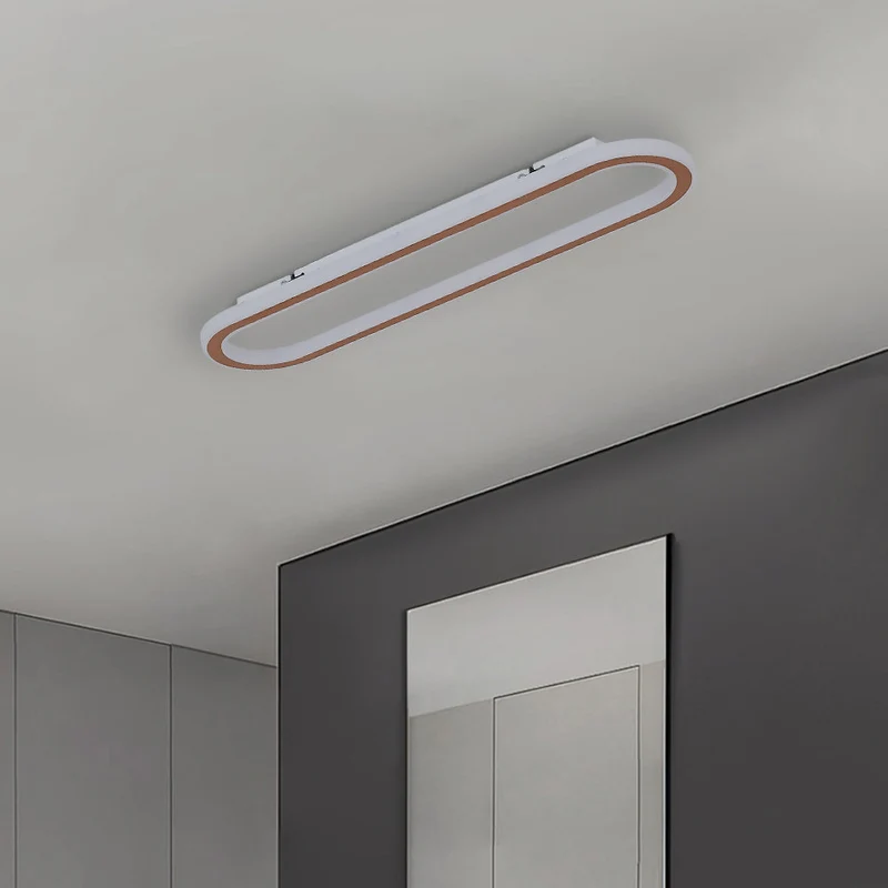 Rechthoekige LED Plafondlamp Inbouw 40-100cm Metaal Acryl Zwart Goud Roségoud Modern Design Hal Garderobe | Sansoti