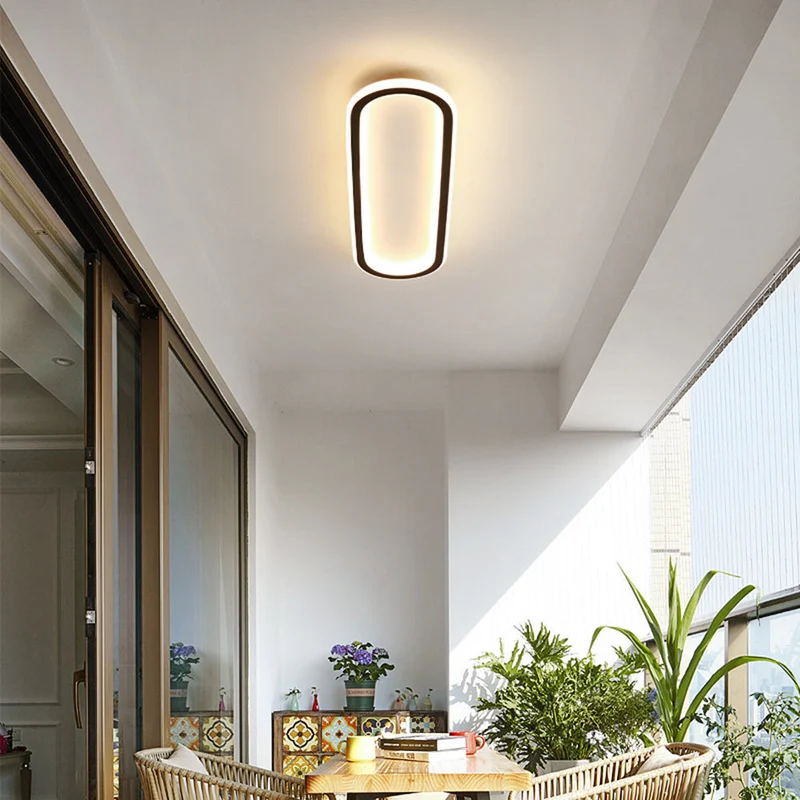 Rechthoekige LED Plafondlamp Inbouw 40-100cm Metaal Acryl Zwart Goud Roségoud Modern Design Hal Garderobe | Sansoti