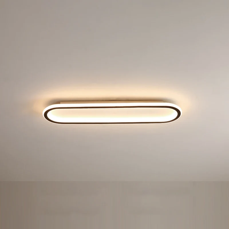 Rechthoekige LED Plafondlamp Inbouw 40-100cm Metaal Acryl Zwart Goud Roségoud Modern Design Hal Garderobe | Sansoti