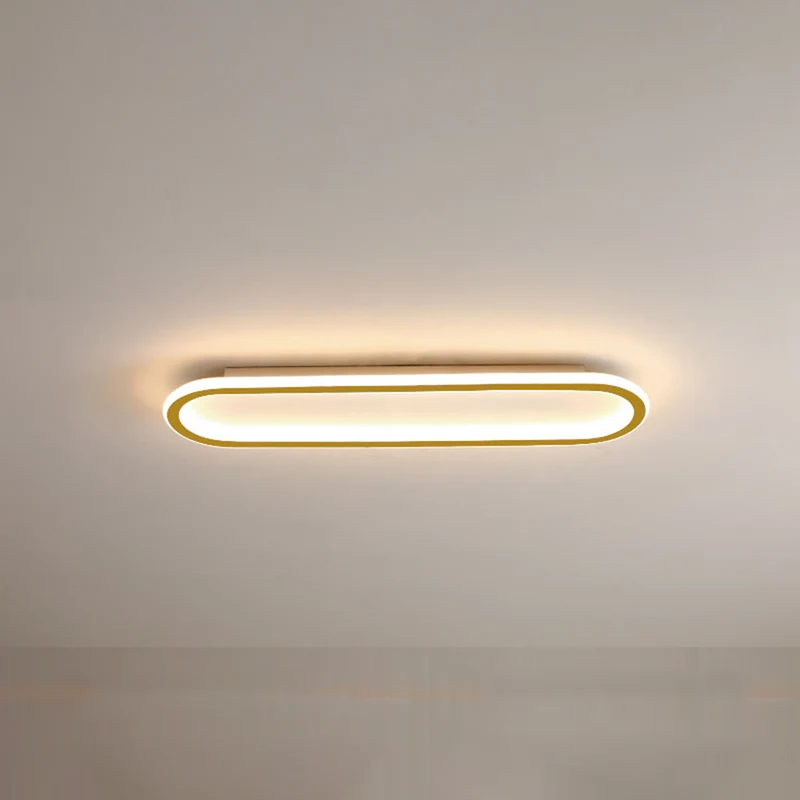 Rechthoekige LED Plafondlamp Inbouw 40-100cm Metaal Acryl Zwart Goud Roségoud Modern Design Hal Garderobe | Sansoti