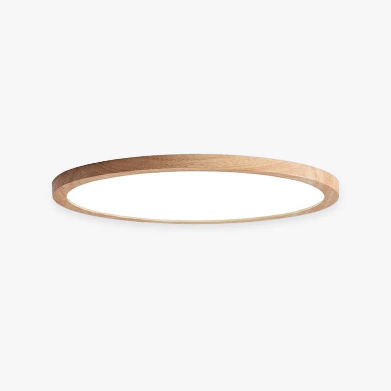 Houten Plafondlamp Rond LED Dimbaar Modern Design Scandinavisch voor Woonkamer Slaapkamer Studeerkamer | Sansoti