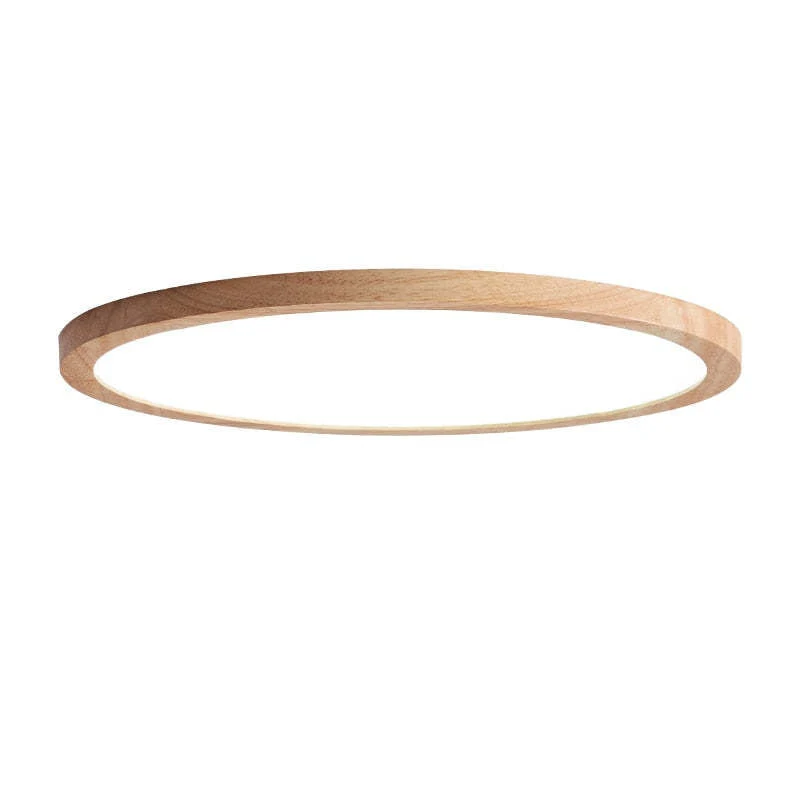 Houten Plafondlamp Rond LED Dimbaar Modern Design Scandinavisch voor Woonkamer Slaapkamer Studeerkamer | Sansoti
