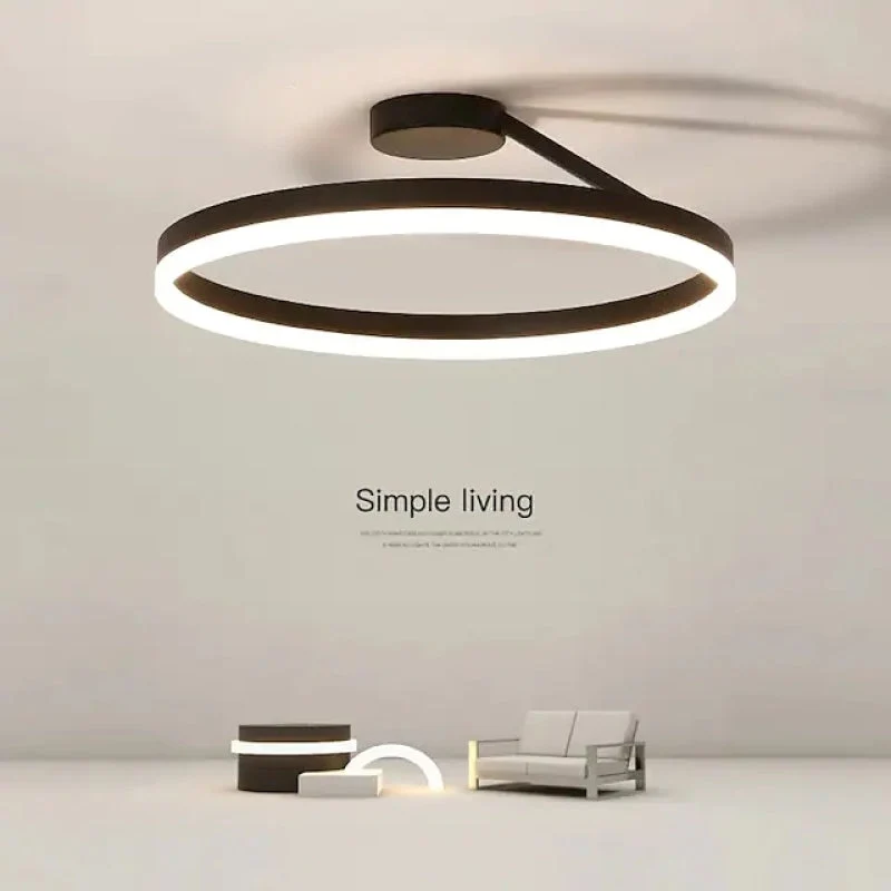 Minimalistische LED Plafondlamp Rond Design Dimbaar met Afstandsbediening Energiezuinig voor Moderne Interieur | Sansoti