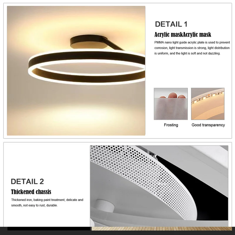 Minimalistische LED Plafondlamp Rond Design Dimbaar met Afstandsbediening Energiezuinig voor Moderne Interieur | Sansoti