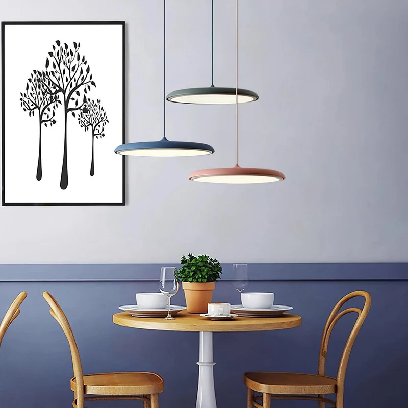 Hanglamp Metaal Acryl Dimbaar voor Keukeneiland Eettafel Woonkamer Pastelkleuren Minimalistisch Design | Sansoti