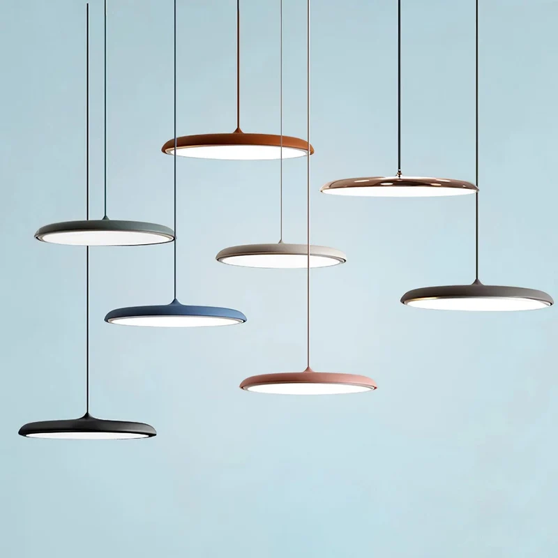 Hanglamp Metaal Acryl Dimbaar voor Keukeneiland Eettafel Woonkamer Pastelkleuren Minimalistisch Design | Sansoti