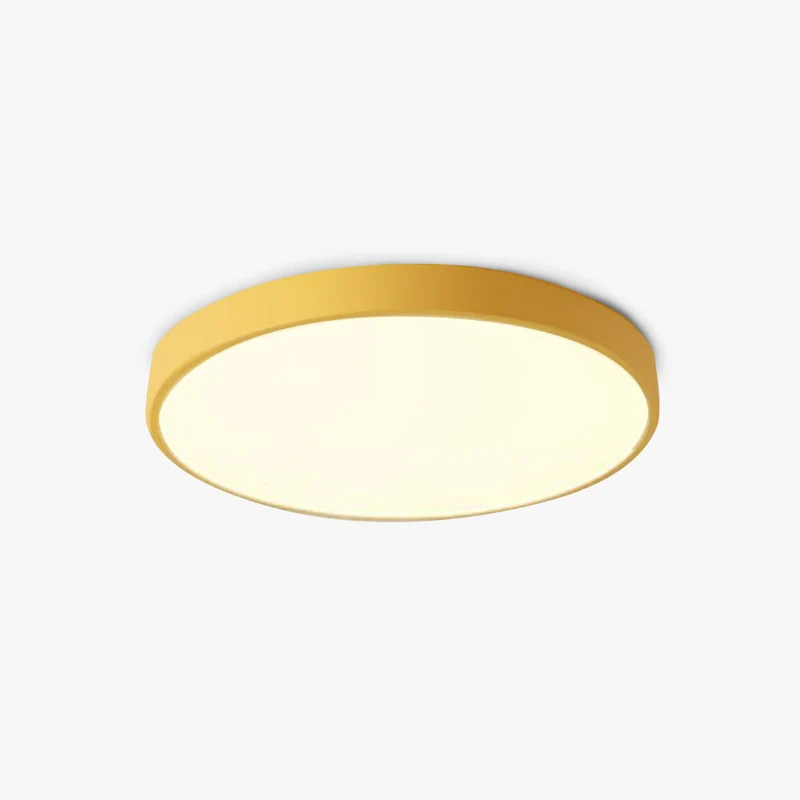 Ronde LED Plafondlamp Metaal Acryl Geel Blauw Groen Roze Grijs Woonkamer Slaapkamer Kinderkamer Modern | Sansoti